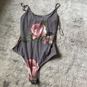 Floral pattern body suit